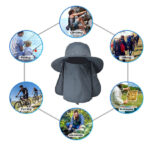 Wide Brim Sun Hat UV Protection Bucket Cap For Hiking Camping Fishing Safari Men - Image 9