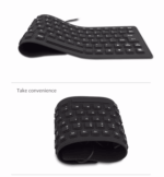 Waterproof Silicone Keyboard Foldable Flexible USB Dustproof DirtProof Full Size - Image 11