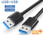 USB 3.0 A Male to A Male Cable Data Transfer Super Speed Power Charger Metal 6FT - Image 3