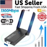 USB 3.0 Wireless WIFI Adapter 1300Mbps Long Range Dongle Dual Band 5Ghz Network