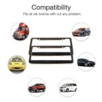 2PCS Chrome Stainless Steel Metal License Plate Frame Tag Cover With Screw Caps - Image 18