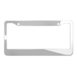 2PCS Chrome Stainless Steel Metal License Plate Frame Tag Cover With Screw Caps - Image 8