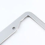 2PCS Chrome Stainless Steel Metal License Plate Frame Tag Cover With Screw Caps - Image 9