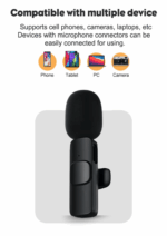 Lavalier Microphone Wireless Audio Video Recording Mini Mic For Android/iPhone - Image 4