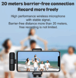 Lavalier Microphone Wireless Audio Video Recording Mini Mic For Android/iPhone - Image 5