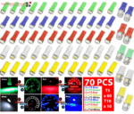 70PCS T5 T10 5050-SMD LED Speedometer Instrument Gauge Cluster Dash Light Bulbs - Image 2