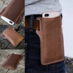 Men Cell Phone Belt Pack Bag Loop Waist Holster Pouch Case Leather Wallet Cover - Image 4