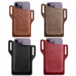 Men Cell Phone Belt Pack Bag Loop Waist Holster Pouch Case Leather Wallet Cover - Image 5