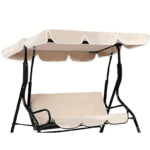77"x43" Patio Outdoor Garden Swing 300D Canopy Replacement Porch Top Cover Seat - Image 13