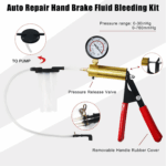 Hand Held Vacuum Pressure Pump Tester Set Brake Fluid Bleeder Bleeding Kit + Box - Image 5