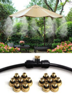 20x Brass Misting Nozzles Mister Sprinkler Outdoor Cooling System Garden Sprayer - Image 5