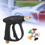 1/4" High Pressure Washer Gun 4000 PSI Car Wash Foam Spray Short Wand w/ Nozzle - Image 7