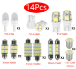 14Pcs T10 36mm LED Interior Car Accessories Kit Map Dome License Plate Lights - Image 5
