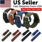18mm 20mm 22mm 24mm Military Canvas Nylon Wrist Watch Band Strap Bracelet Sport - Image 15