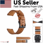 18mm 20mm 22mm Classic Genuine Leather Watch Band Strap Quick Release Wristband - Image 22