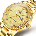 Waterproof Gold Men's Watch Classic Stainless Steel Quartz Analog Business Gift - Image 7