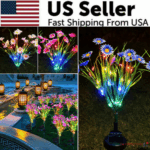 Solar Garden Lights LED Flower Stake Lamp Outdoor Yard Waterproof Patio Decor - Image 10