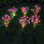 Solar Garden Lights LED Flower Stake Lamp Outdoor Yard Waterproof Patio Decor - Image 23