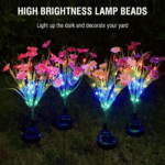 Solar Garden Lights LED Flower Stake Lamp Outdoor Yard Waterproof Patio Decor - Image 12