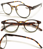 4 Pairs Mens Women Spring Hinge Round Horn Power Oval Reading Reader Glasses 1-4 - Image 28