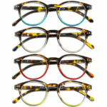 4 Pairs Mens Women Spring Hinge Round Horn Power Oval Reading Reader Glasses 1-4 - Image 17