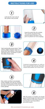 Vacuum Penis Pump For Male ED Enhancement Erectile Enlargement Penis Enlarger BG - Image 13