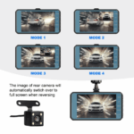 Touch Screen Dash Cam 4" 1080P Dual Lens Car DVR Recorder Front And Rear Camera - Image 13