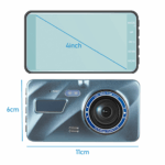 Touch Screen Dash Cam 4" 1080P Dual Lens Car DVR Recorder Front And Rear Camera - Image 19