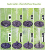 Solar Power Bird Bath Fountain Pump Upgrade 1.4W Solar Fountain With 4 Nozzle - Image 6