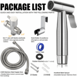 Toilet Shattaf Adapter Hose Bidet Spray Stainless Steel Handheld Shower Head US - Image 5