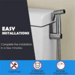Toilet Shattaf Adapter Hose Bidet Spray Stainless Steel Handheld Shower Head US - Image 7