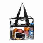 2x Clear PVC Tote Bag Women Large Transparent Handbag Zip Purse Stadium Security - Image 14