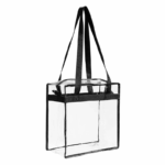 2x Clear PVC Tote Bag Women Large Transparent Handbag Zip Purse Stadium Security - Image 18