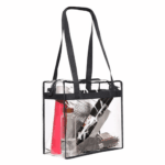 2x Clear PVC Tote Bag Women Large Transparent Handbag Zip Purse Stadium Security - Image 5