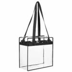 2x Clear PVC Tote Bag Women Large Transparent Handbag Zip Purse Stadium Security - Image 6