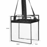 2x Clear PVC Tote Bag Women Large Transparent Handbag Zip Purse Stadium Security - Image 7