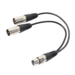 3Pin XLR Female Jack To Dual 2 Male Plug Y Splitter Cable Adapter Microphone USA - Image 11