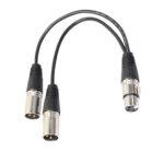 3Pin XLR Female Jack To Dual 2 Male Plug Y Splitter Cable Adapter Microphone USA - Image 4