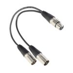 3Pin XLR Female Jack To Dual 2 Male Plug Y Splitter Cable Adapter Microphone USA - Image 9