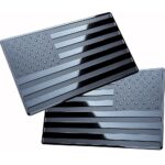 2PCS Metal USA Flag Sticker American Car Truck Decal Emblem Black - Image 6