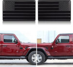 2PCS Metal USA Flag Sticker American Car Truck Decal Emblem Black - Image 10