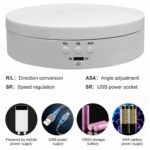 360�� Electric Motorized Rotating Display Stand Jewelry Photography Show Holder - Image 6