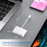 USB C 3 in 1 Hub Converter Type-C Adapter SD Card Reader For MacBook Pro Laptop - Image 15