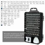 Magnetic Screwdriver Bit Set For iPhone Macbook Tool Kit Set Repair Watch 117PCS - Image 3