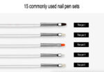 20PCS/Set Nail Art Design Dotting Painting Drawing Polish Brush Pen Tools UV Gel - Image 17