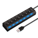 7 Port USB 2.0 / 3.0 Hub Splitter Adapter High Speed For PC Laptop Mac Desktop - Image 5