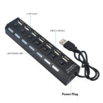 7 Port USB 2.0 / 3.0 Hub Splitter Adapter High Speed For PC Laptop Mac Desktop - Image 7