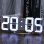 Digital 3D LED Big Wall Desk Alarm Clock Snooze 12/24 Hours Auto Brightness USB - Image 16