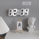 Digital 3D LED Big Wall Desk Alarm Clock Snooze 12/24 Hours Auto Brightness USB - Image 17