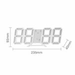 Digital 3D LED Big Wall Desk Alarm Clock Snooze 12/24 Hours Auto Brightness USB - Image 5